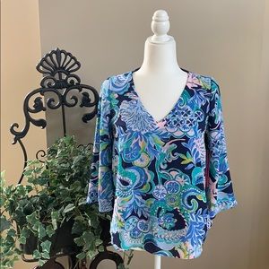 NWT Lilly Pulitzer XS Florin 3/4 sleeve V neck